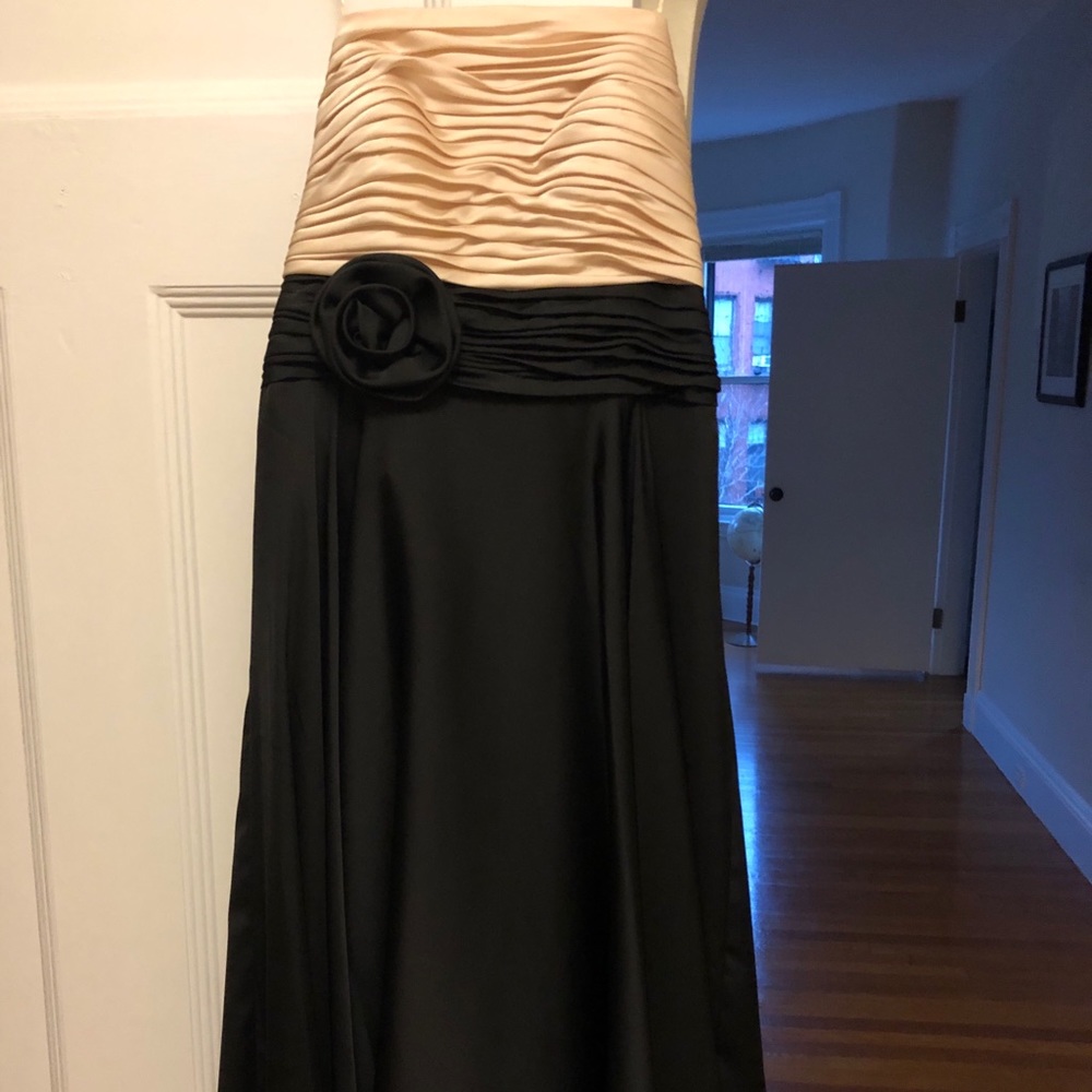 Strapless color block dress for special occasion